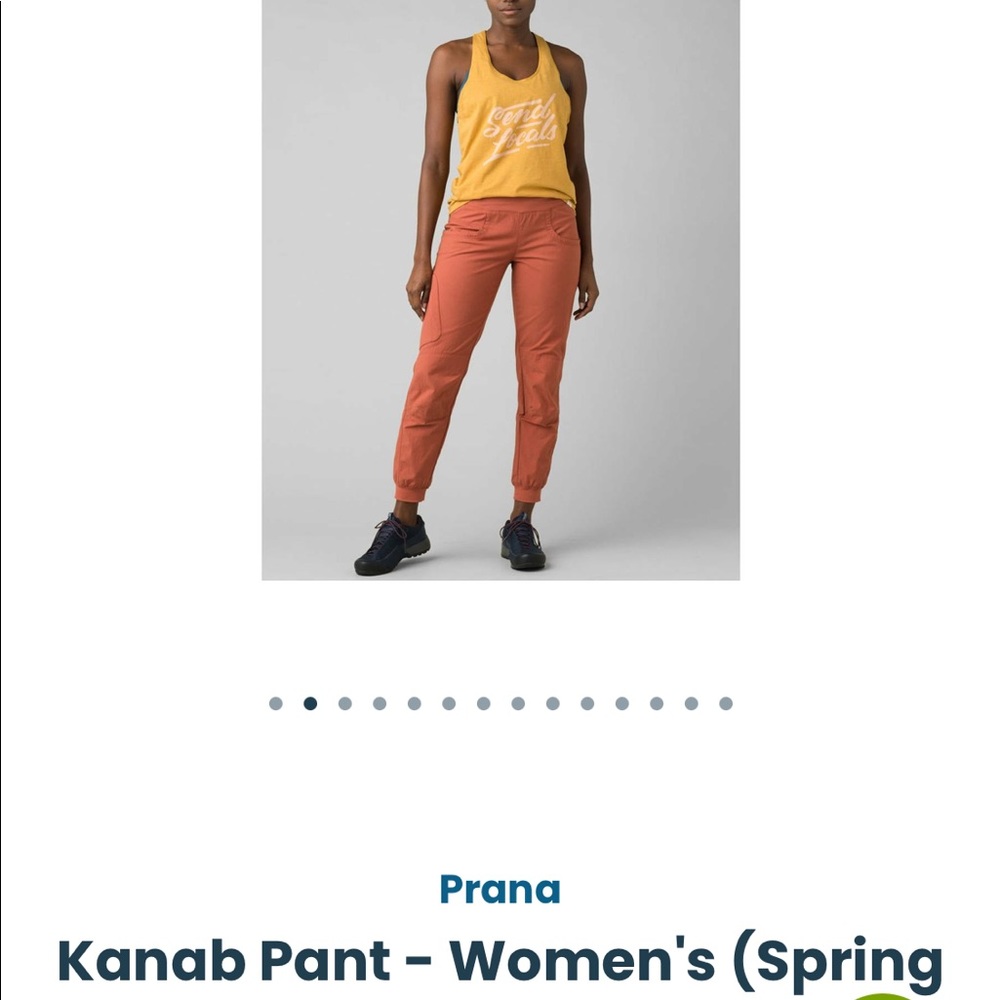 Prana womens Kenab pants burnt orange color size small